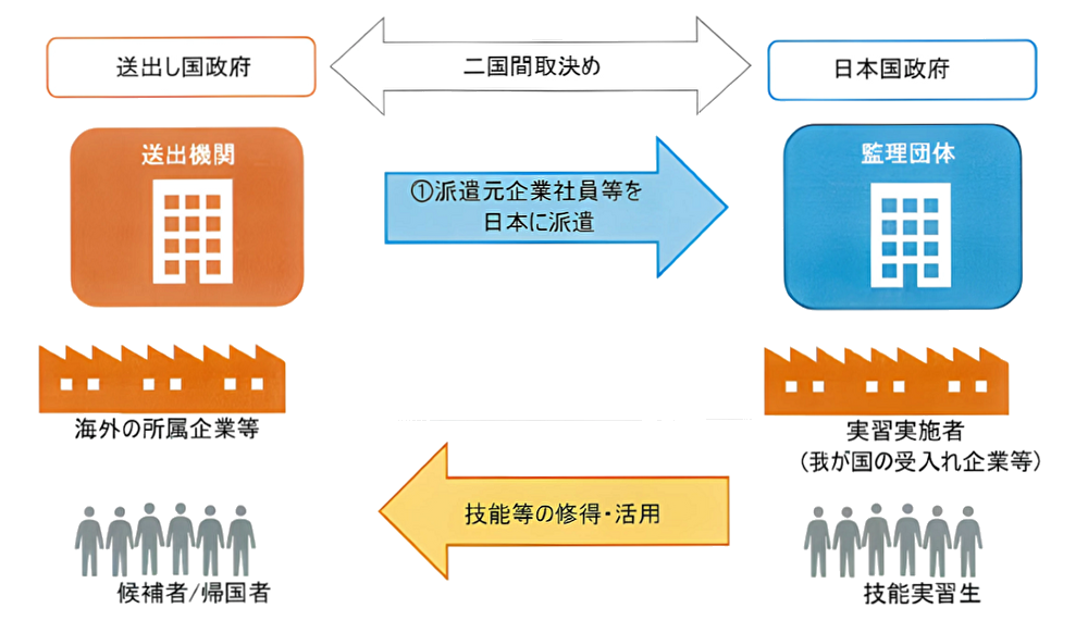 技能実習生の受入れ方式